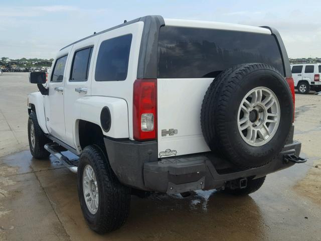 5GTEN13EX88172563 - 2008 HUMMER H3 Biały zdjęcie 3