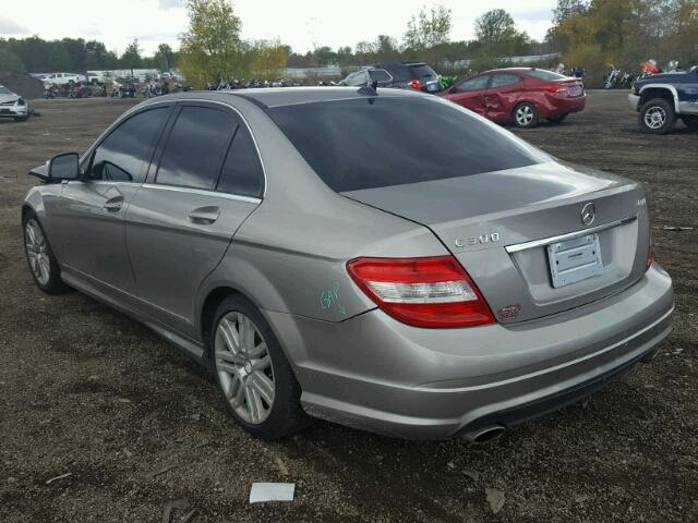 WDDGF81X39F216495 - 2009 MERCEDES-BENZ C 300 4MAT GRAY photo 3