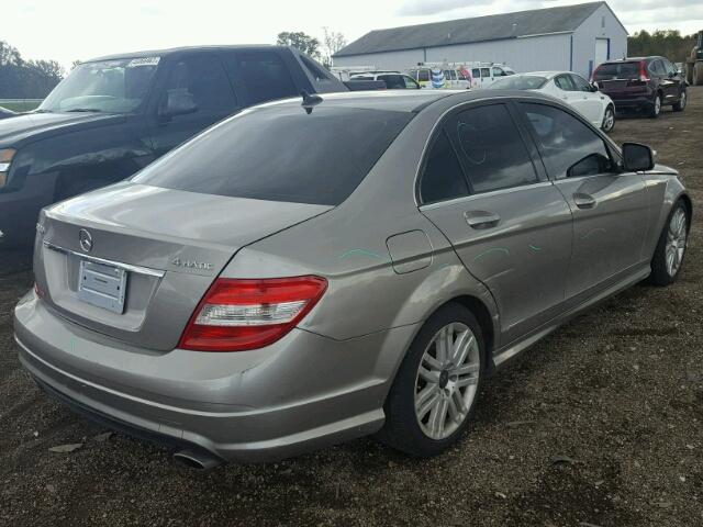 WDDGF81X39F216495 - 2009 MERCEDES-BENZ C 300 4MAT GRAY photo 4