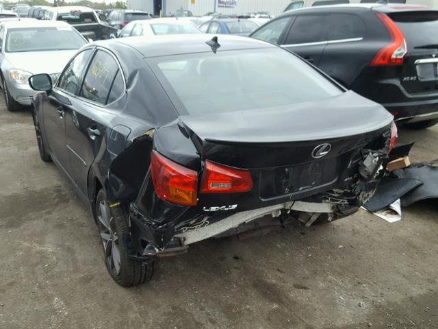 JTHCK262585026618 - 2008 LEXUS IS 250 BLACK photo 3