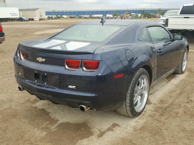 2G1FC1EV7A9213443 - 2010 CHEVROLET CAMARO LT BLUE photo 4