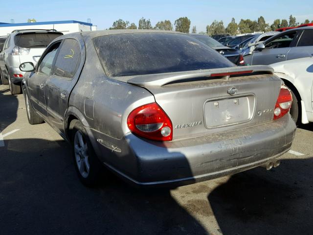 JN1CA31A31T105606 - 2001 NISSAN MAXIMA GXE GRAY photo 3