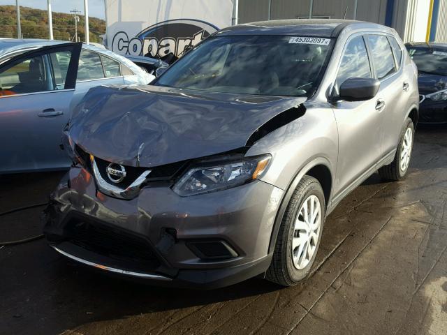 KNMAT2MT1GP631241 - 2016 NISSAN ROGUE S GRAY photo 2