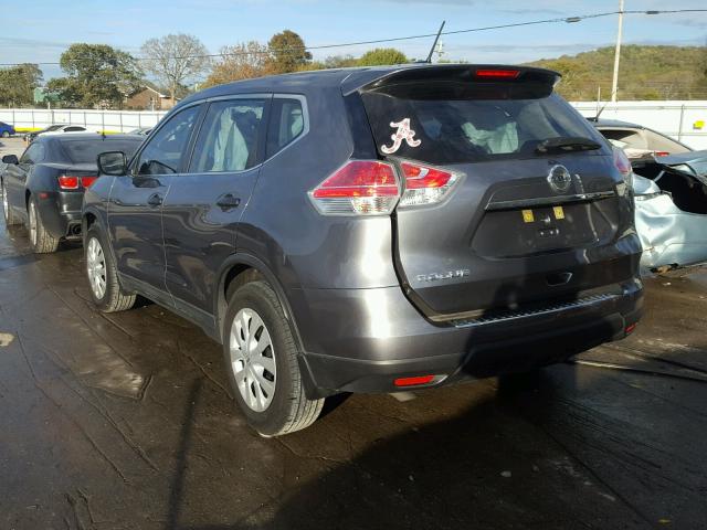 KNMAT2MT1GP631241 - 2016 NISSAN ROGUE S GRAY photo 3