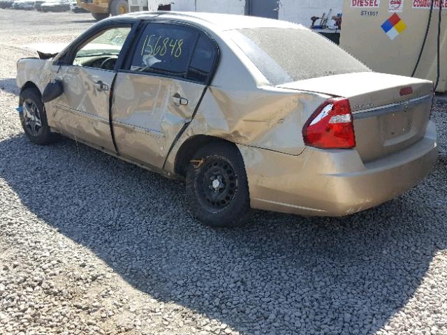 1G1ZS58F97F238064 - 2007 CHEVROLET MALIBU LS ოქროსფერი ფოტო 3