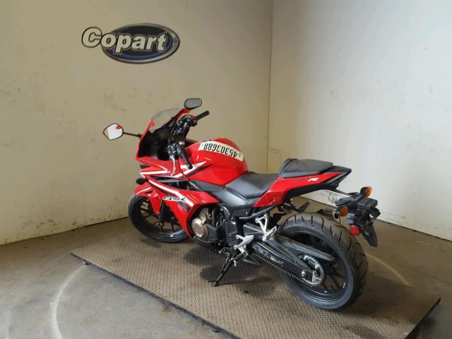 MLHPC4465H5400076 - 2017 HONDA CBR500 R RED photo 3