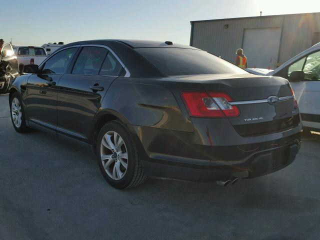 1FAHP2EW5AG102786 - 2010 FORD TAURUS SEL BLACK photo 3