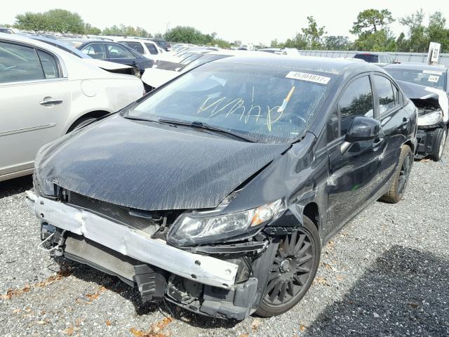 19XFB2E55DE048904 - 2013 HONDA CIVIC LX BLACK photo 2