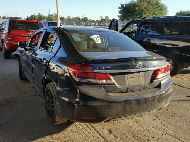 19XFB2E55DE048904 - 2013 HONDA CIVIC LX BLACK photo 3