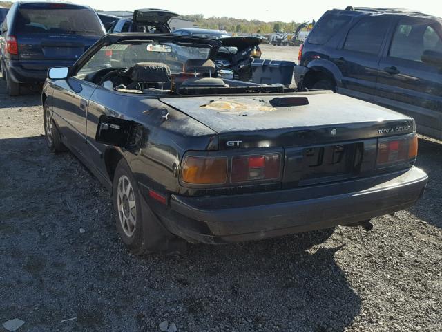 JT5ST62KXH7148155 - 1987 TOYOTA CELICA GT BLACK photo 3