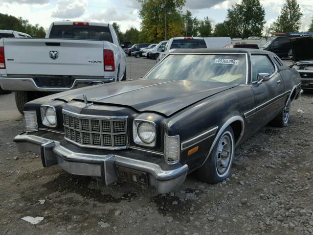 AG21H186231 - 1974 FORD GRNDTORINO BLACK photo 2