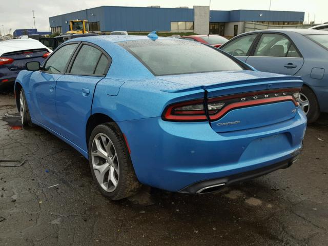 2C3CDXCT3GH104928 - 2016 DODGE CHARGER R/ BLUE photo 3