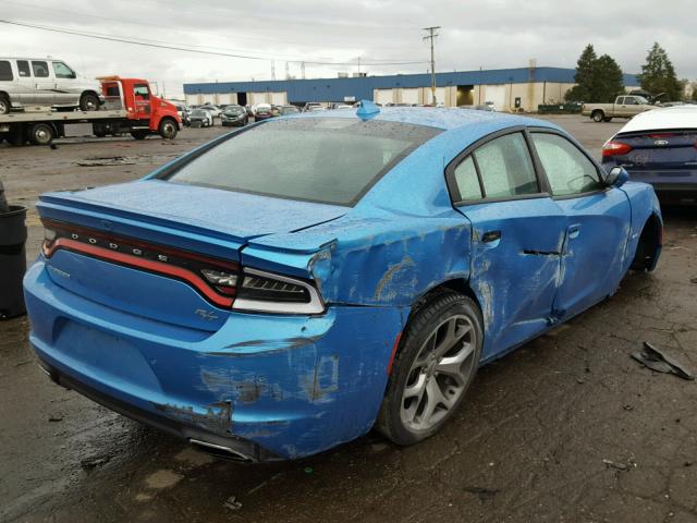 2C3CDXCT3GH104928 - 2016 DODGE CHARGER R/ BLUE photo 4