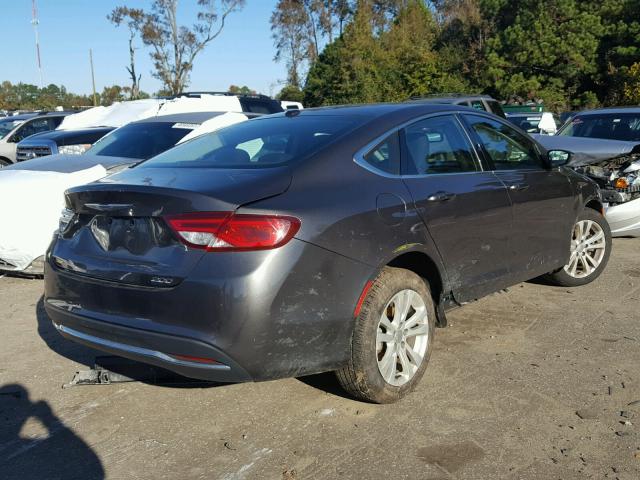 1C3CCCAB8FN695608 - 2015 CHRYSLER 200 LIMITE GRAY photo 4