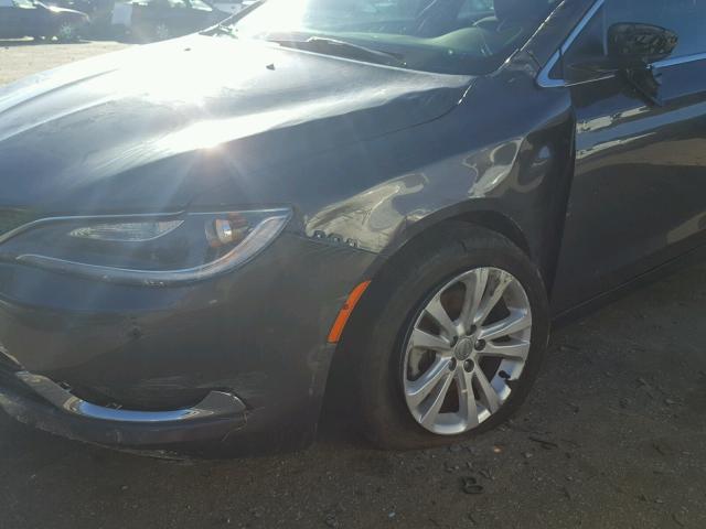 1C3CCCAB8FN695608 - 2015 CHRYSLER 200 LIMITE GRAY photo 9