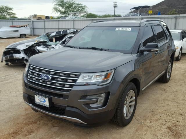 1FM5K7DH7HGA76581 - 2017 FORD EXPLORER X GRAY photo 2