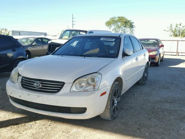 KNAGE123975131502 - 2007 KIA OPTIMA LX WHITE photo 2