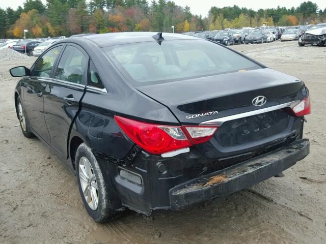 5NPEB4AC0DH615902 - 2013 HYUNDAI SONATA GLS BLACK photo 3