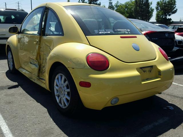 3VWCK31CX4M422987 - 2004 VOLKSWAGEN NEW BEETLE 黄色 照片 3