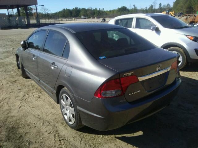 2HGFA1F59AH575633 - 2010 HONDA CIVIC LX GRAY photo 3