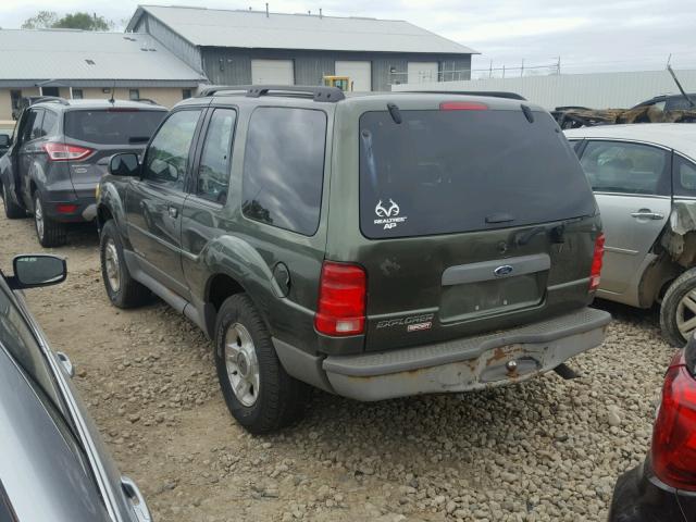 1FMYU70E51UC88485 - 2001 FORD EXPLORER GREEN photo 3