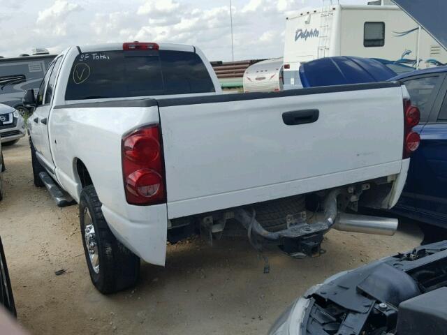 3D7KR28C37G716623 - 2007 DODGE RAM 2500 S WHITE photo 3