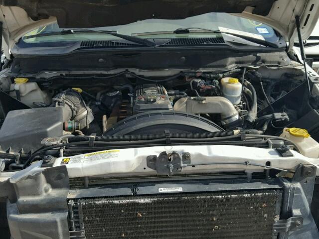 3D7KR28C37G716623 - 2007 DODGE RAM 2500 S WHITE photo 7