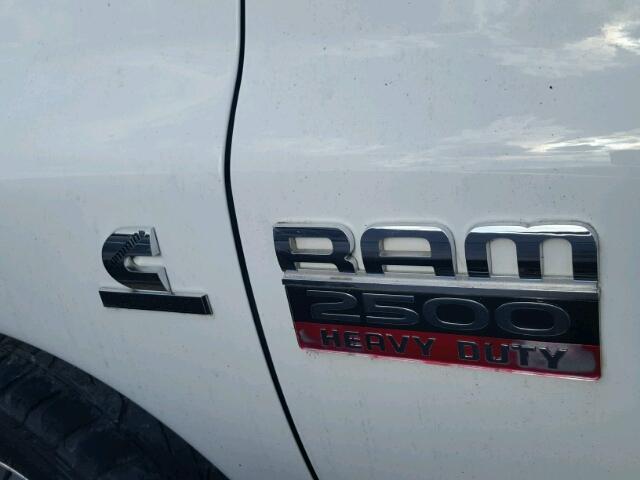 3D7KR28C37G716623 - 2007 DODGE RAM 2500 S WHITE photo 9