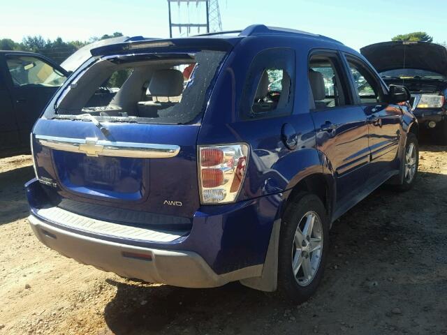 2CNDL73F456026483 - 2005 CHEVROLET EQUINOX LT BLUE photo 4