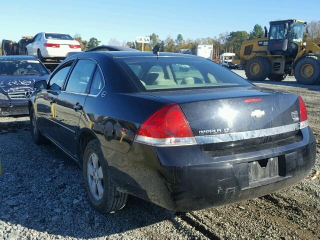 2G1WT58K779220667 - 2007 CHEVROLET IMPALA LT BLACK photo 3