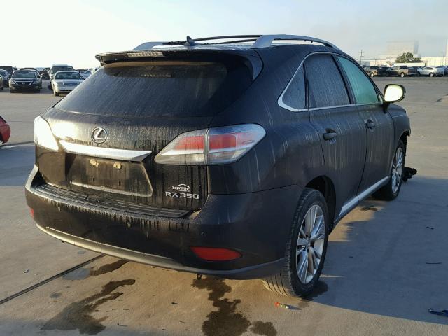 2T2ZK1BA2DC104090 - 2013 LEXUS RX 350 BLACK photo 4