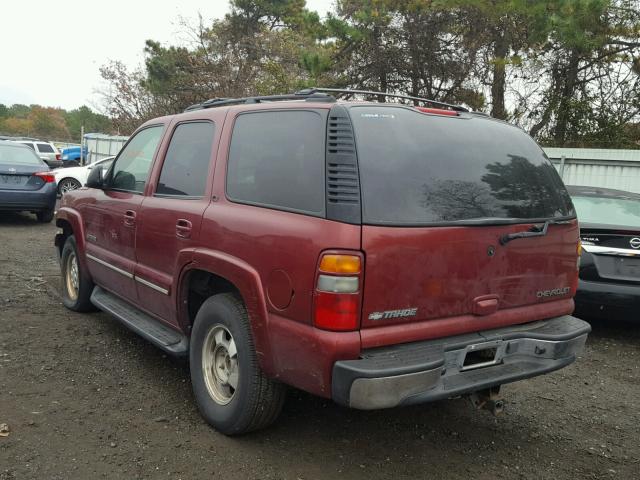 1GNEK13Z32J289914 - 2002 CHEVROLET TAHOE K150 RED photo 3