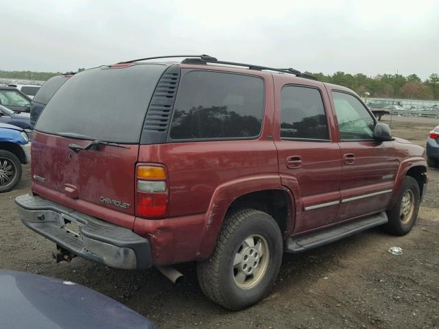 1GNEK13Z32J289914 - 2002 CHEVROLET TAHOE K150 RED photo 4