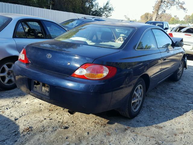 2T1CE22P93C021802 - 2003 TOYOTA CAMRY SOLA BLUE photo 4