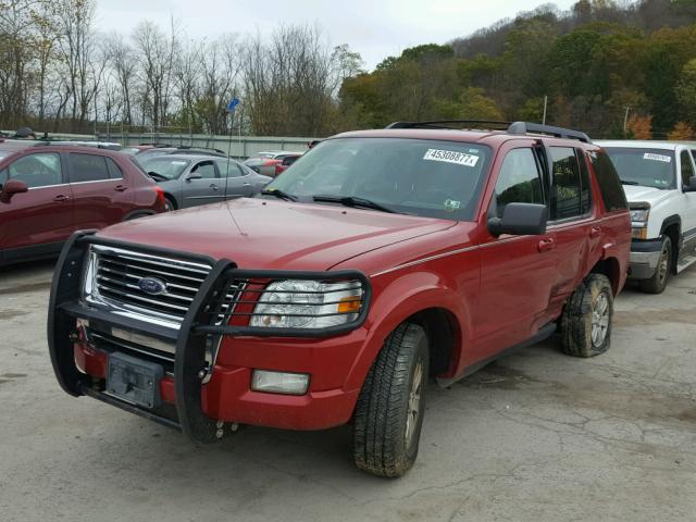 1FMEU7DE3AUA46128 - 2010 FORD EXPLORER X RED photo 2