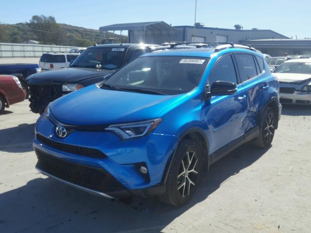 2T3JFREV8GW510369 - 2016 TOYOTA RAV4 SE BLUE photo 2