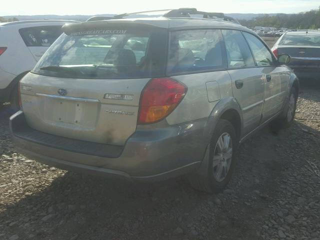 4S4BP61C157363367 - 2005 SUBARU LEGACY BEIGE photo 4