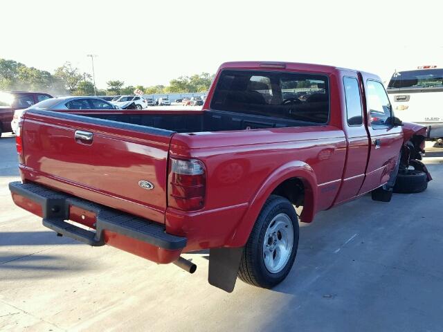 1FTYR14U22PA39372 - 2002 FORD RANGER SUP RED photo 4