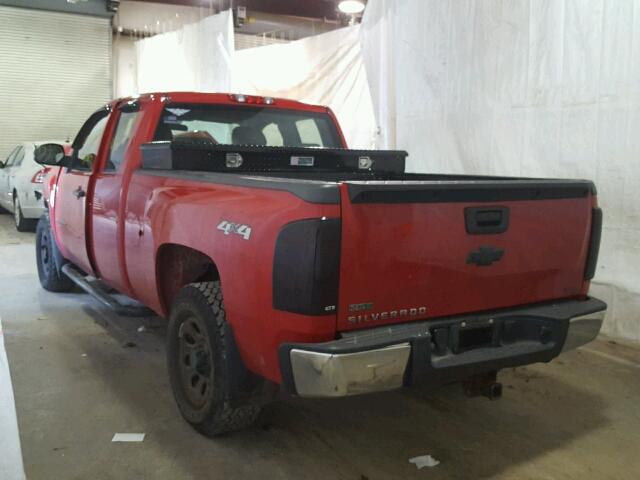 1GCRKPEAXBZ243728 - 2011 CHEVROLET SILVERADO RED photo 3