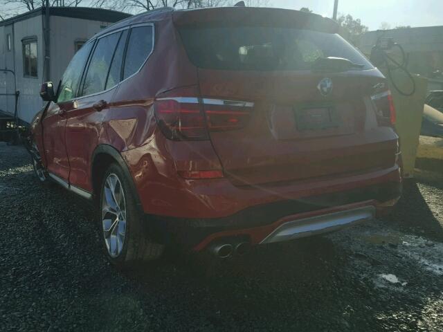 5UXWX9C57G0D93203 - 2016 BMW X3 XDRIVE2 Czerwony zdjęcie 3
