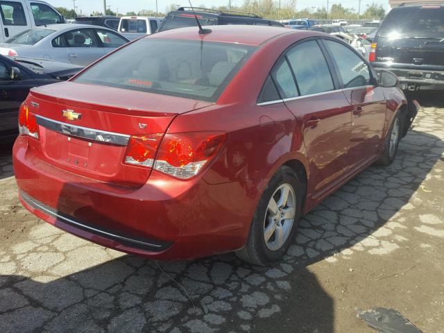 1G1PF5SC0C7312115 - 2012 CHEVROLET CRUZE LT MAROON photo 4