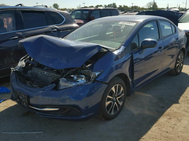 19XFB2F82EE060907 - 2014 HONDA CIVIC EX BLUE photo 2