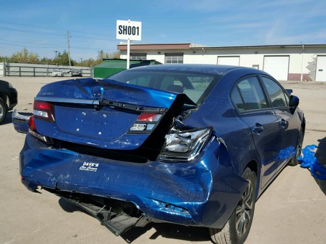 19XFB2F82EE060907 - 2014 HONDA CIVIC EX BLUE photo 4