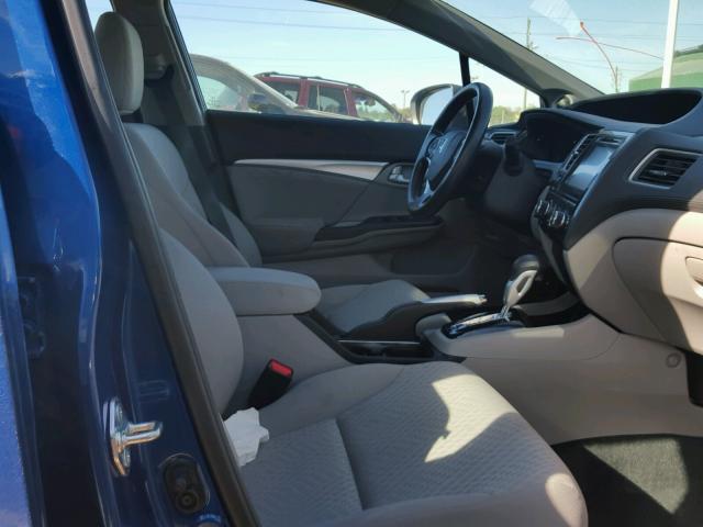 19XFB2F82EE060907 - 2014 HONDA CIVIC EX BLUE photo 5