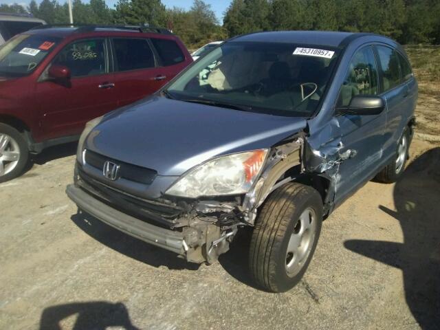 5J6RE48357L007138 - 2007 HONDA CR-V LX BLUE photo 2