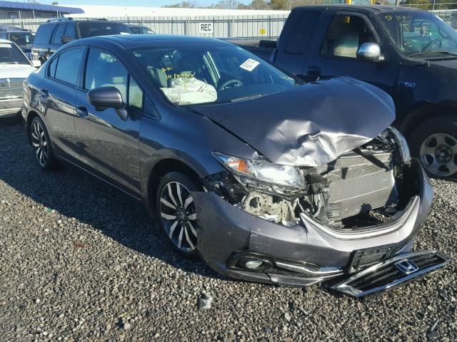 19XFB2F91FE053425 - 2015 HONDA CIVIC EXL GRAY photo 1