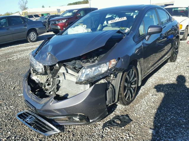 19XFB2F91FE053425 - 2015 HONDA CIVIC EXL GRAY photo 2