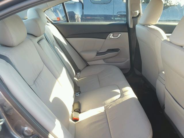 19XFB2F91FE053425 - 2015 HONDA CIVIC EXL GRAY photo 6