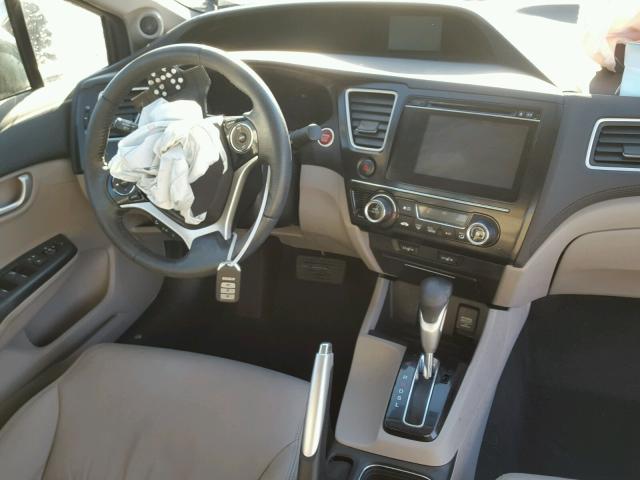 19XFB2F91FE053425 - 2015 HONDA CIVIC EXL GRAY photo 9