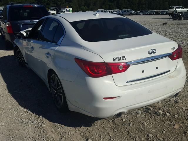 JN1BV7AP7EM673255 - 2014 INFINITI Q50 BASE Blanco foto 3
